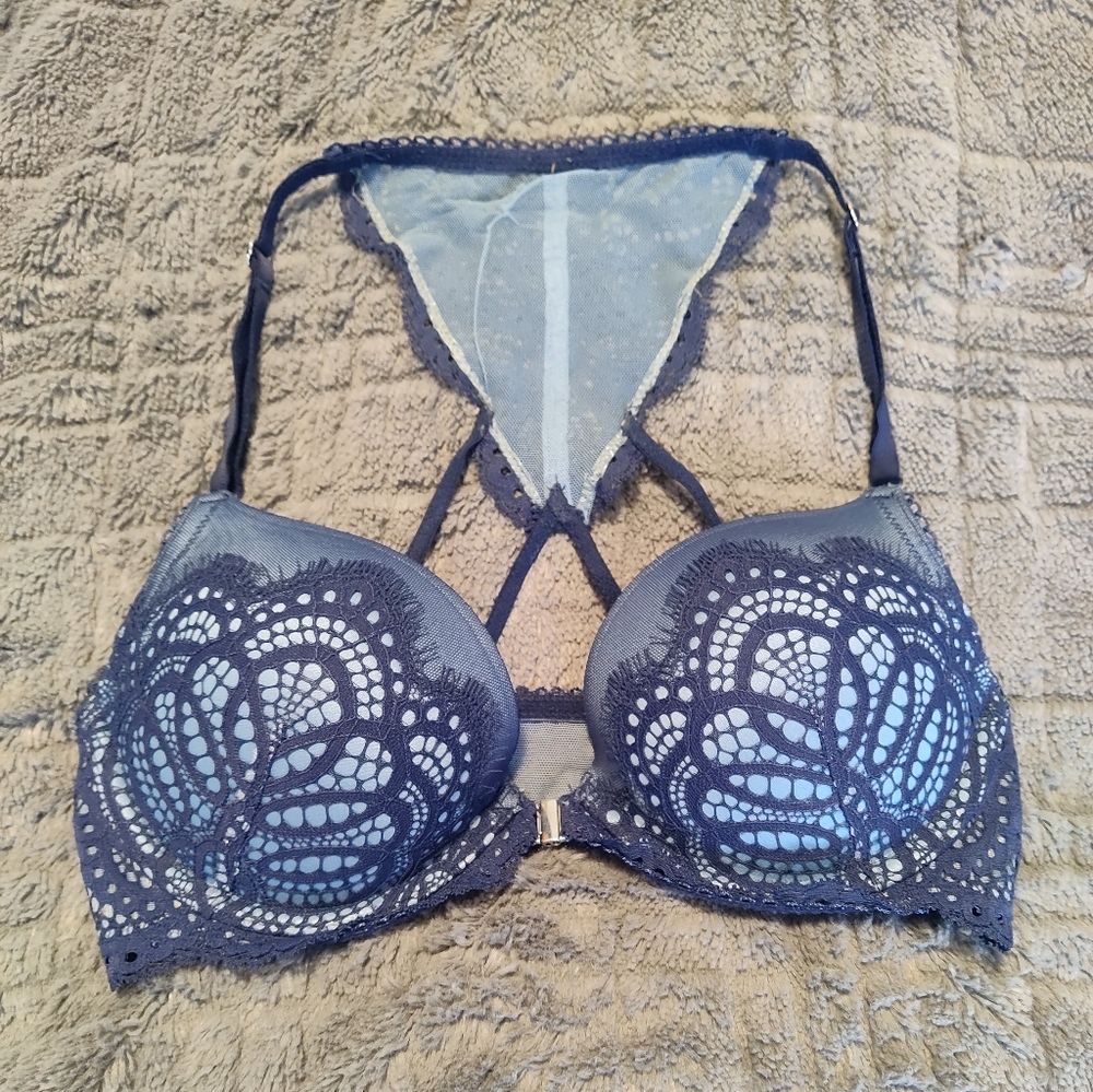 Victoria Secret Lace Navy Blue Bra